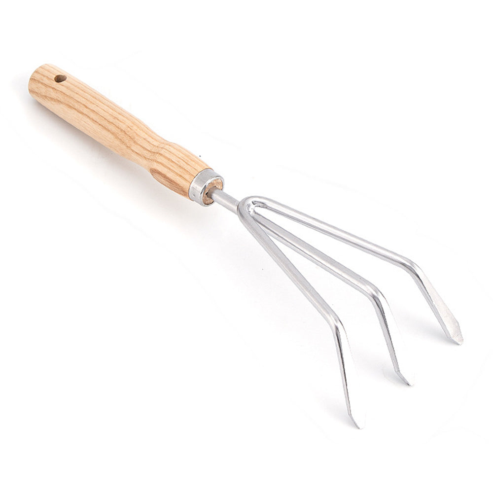 5Pcs Stainless Steel Gardening Tool Wooden Handle Fork Shovel Rake Set 5Pcs Stainless Steel Gardening Tool Wooden Handle Fork Shovel Rake Set